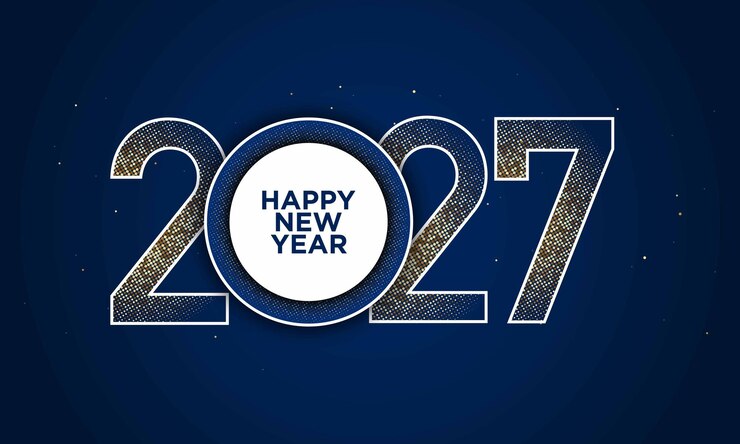 Vector 2027 happy new year background design