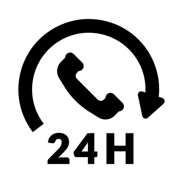 24 Hour call Service Icon