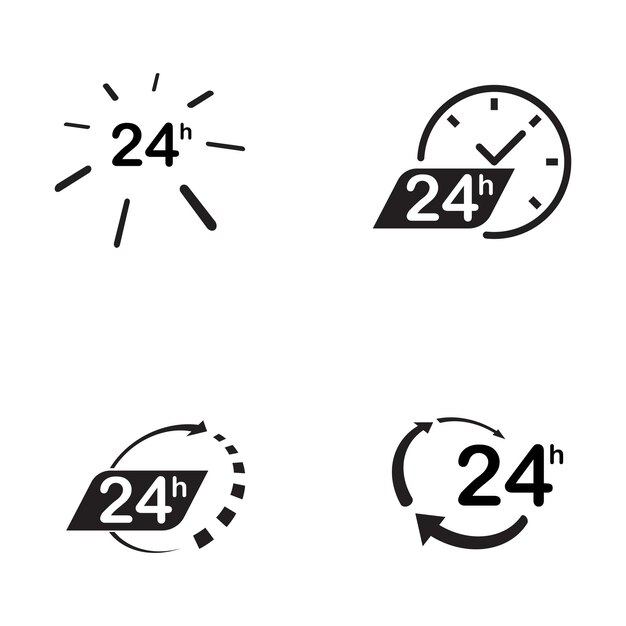24 hour icon vector illustration design