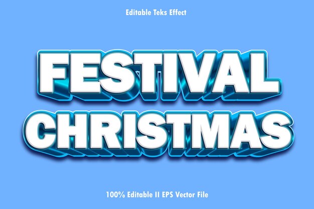 3 Festival Christmas Editable Text Effect 3d Emboss Gradient Style