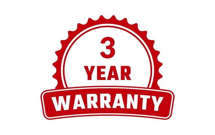 Vector 3 year warranty rubber stamp