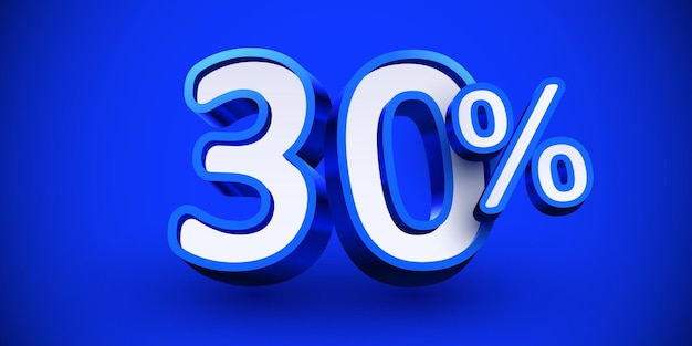30 percent Off 3d number 30 Sale banner