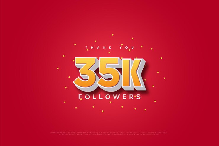 35k pengikut dengan angka 3d.