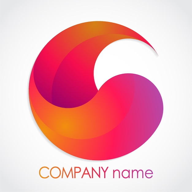 3d color circle elegant logo