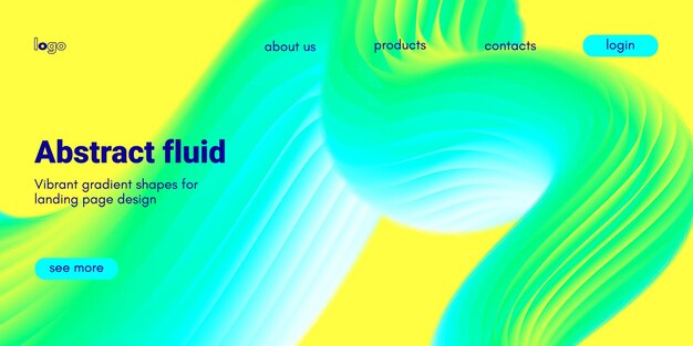 3d curved background with wave liquid shape