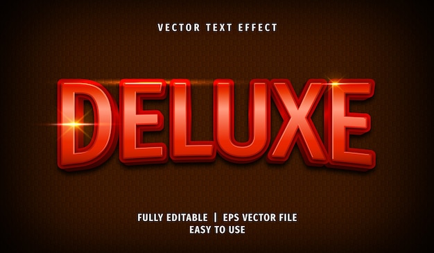 3d deluxe text effect, editable text style
