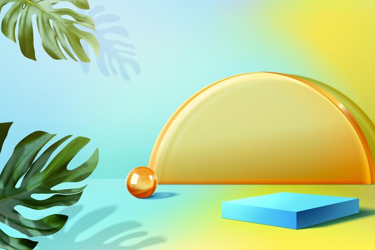 Vector 3d display podium background