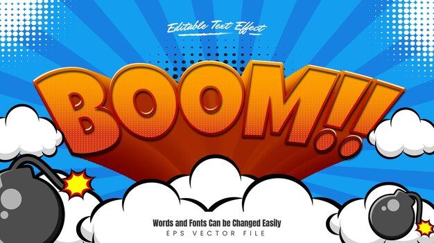 3d editable comic effect text
