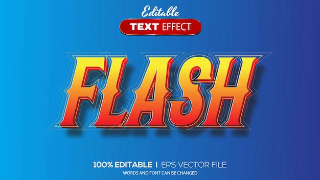 3D editable text effect flash theme