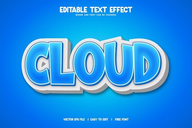 3d editable text effect template