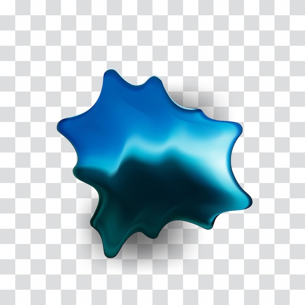 3d fluid metallic formVector glossy element