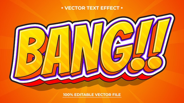 3d fun yellow red text effect outlined graphic style on abstract orange background
