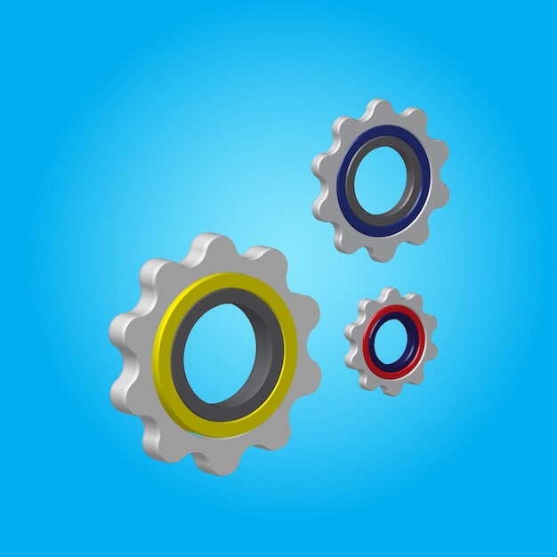 3D Gear Vector