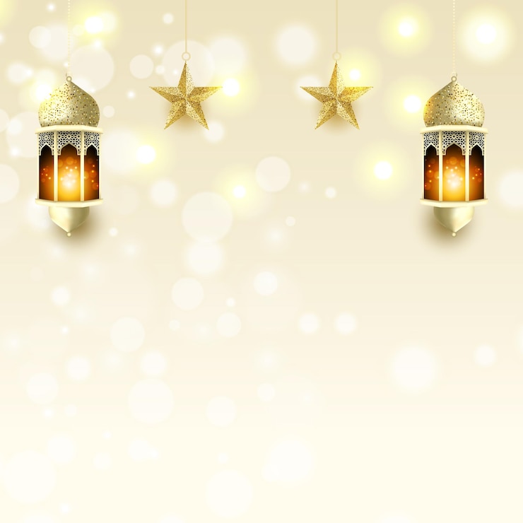 Vector 3d glitter gold lantern star ramadan kareem design illustration