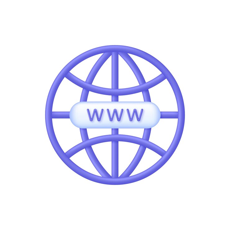 Vector 3d globe hyperlink icon
