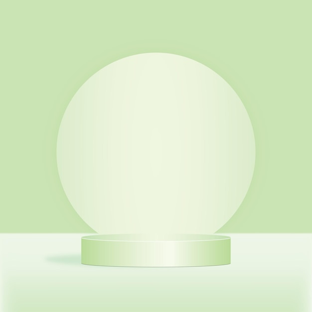 3d green background products display podium scene geometric platform background vector