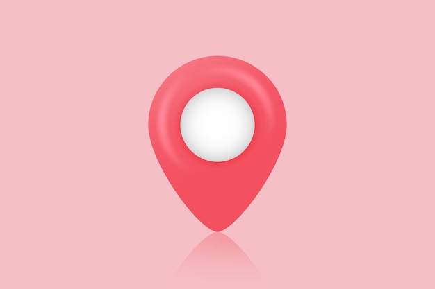 3d icon map pointer pin location mark 3d vector illustration