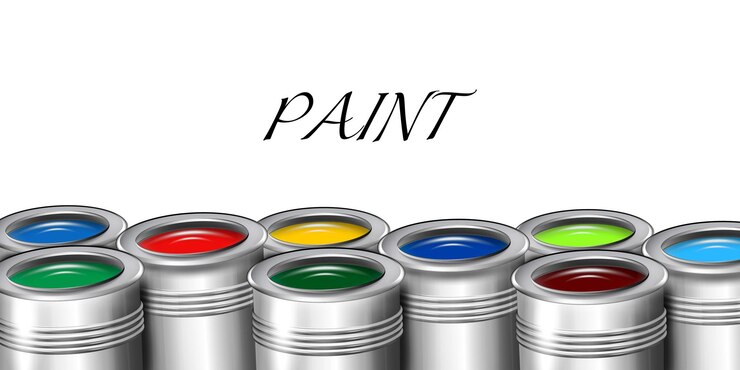 Vector 3d illustration color pots of primary colors