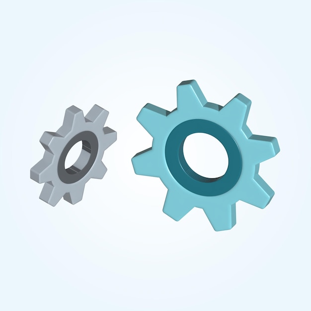 3D illustration design of Gears