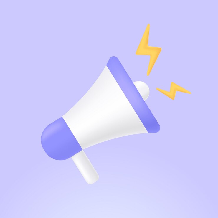 Vector 3d megaphone realistic concept isolated vector image
