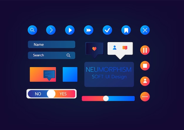 3d neumorphism soft ui design 3d buttons