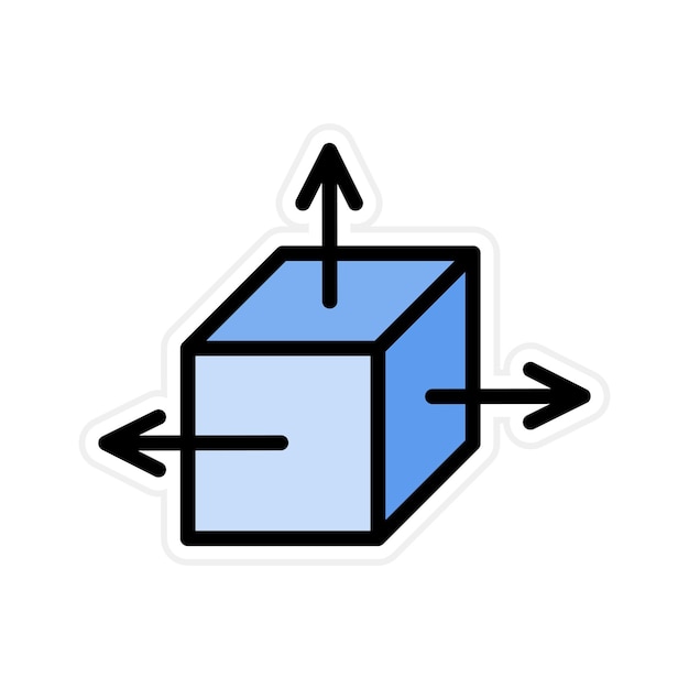 3D Object icon vector image Can be used for Augmented Reality