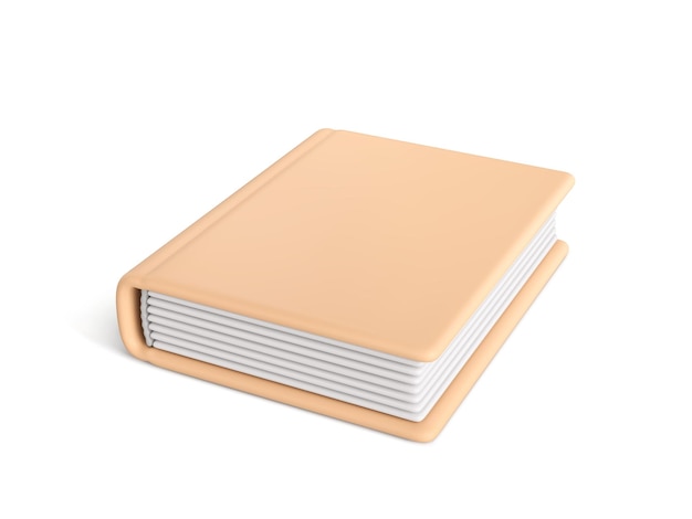 3D realistic book isolated on white background 3d book icon Vector illustration