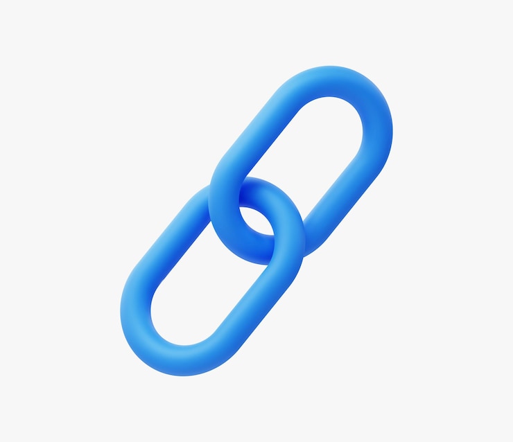 Vector 3d realistic chain or link icon vector illustration