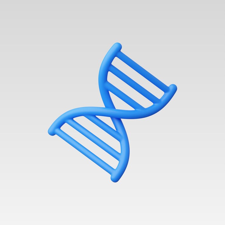Vector 3d realistic dna icon vector illustration