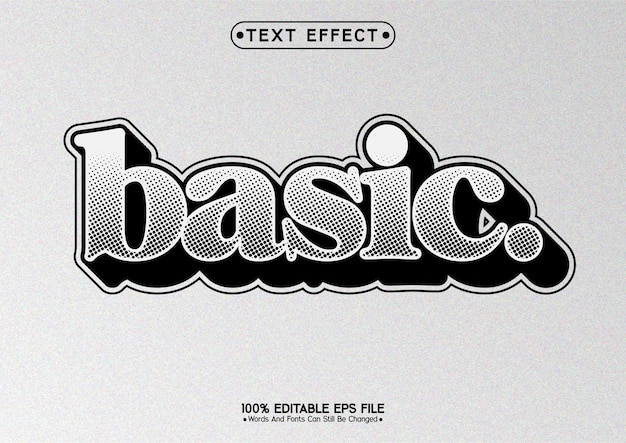 3D Shadown Halftone Editable Text Effect