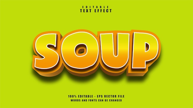 3d soup editable text effect