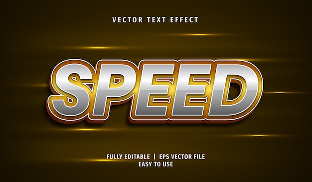 3d speed text effect, editable text style
