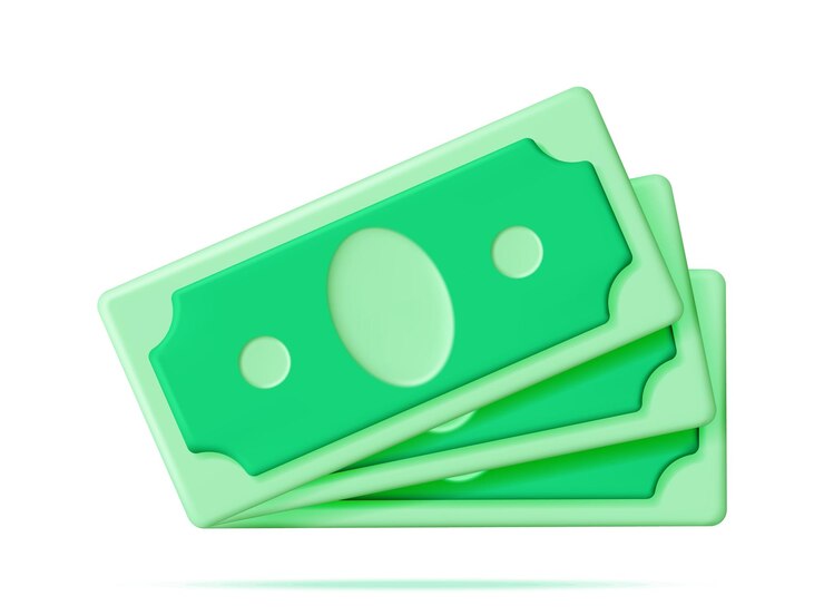 Vector 3d stack of dollar banknote icon