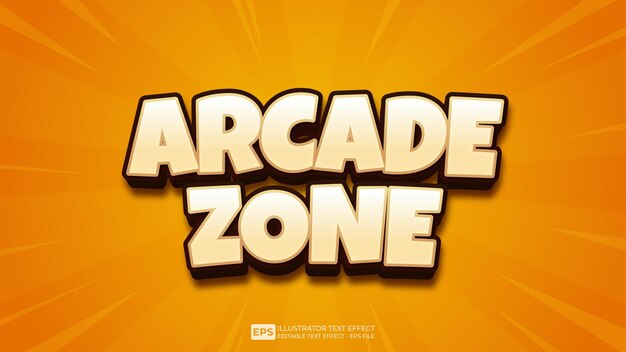 3d text arcade zone editable text effect font
