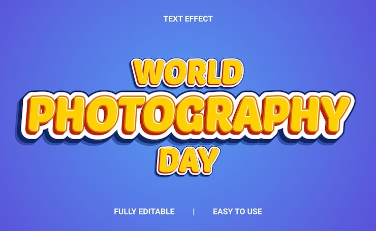 Vector 3d text effect fully editable