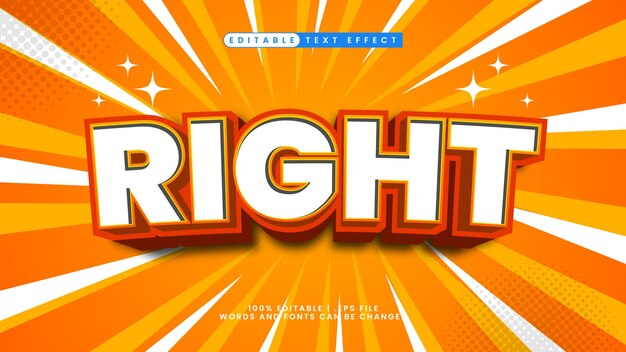 3d text effect right