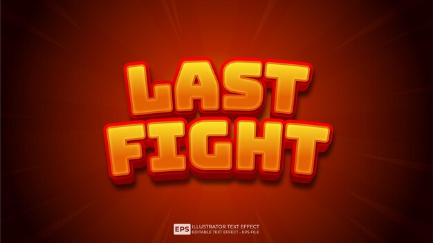 3D Text Last Fight editable text effect font