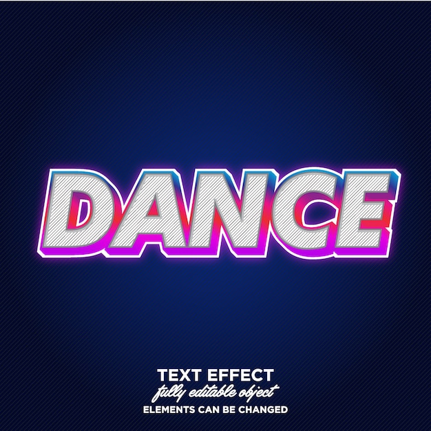 3d text style with colorful shadow
