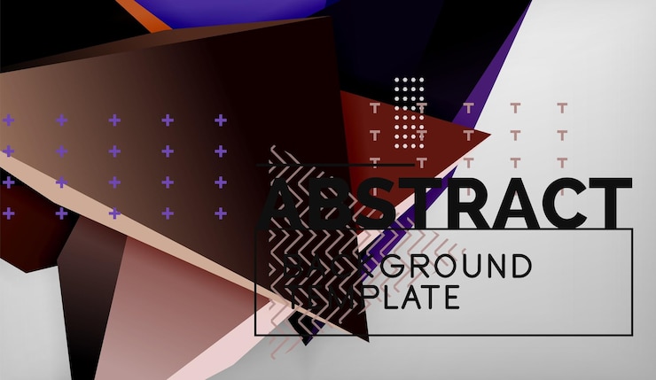 Vector 3d triangle geometric background design modern poster template