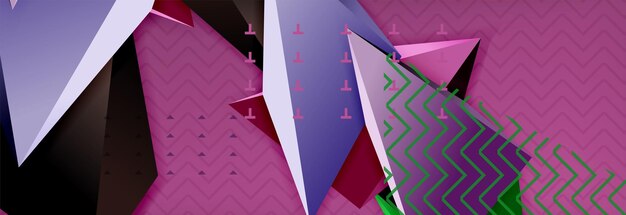 3d triangular vector minimal abstract background design