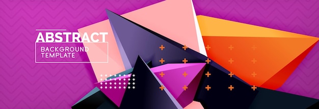3d triangular vector minimal abstract background design