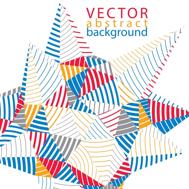 3d vector abstract technology backdrop, geometric unusual stripy background. origami bright three-dimensional shape.