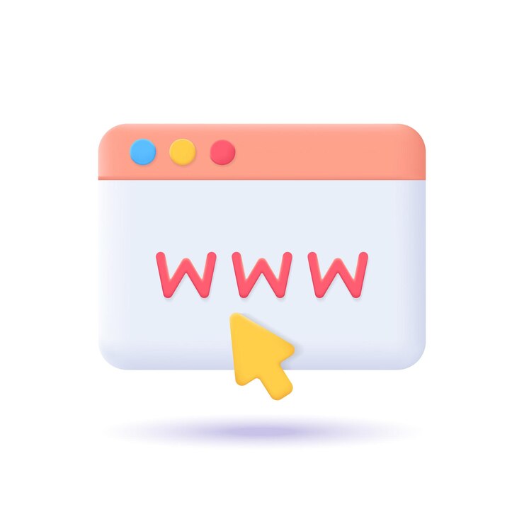 Vector 3d website internet realistic icon vector concept