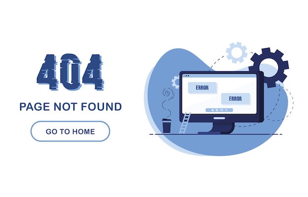404 error page not found. web template