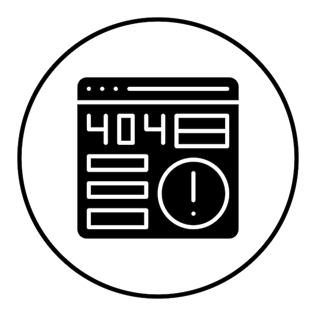404 Error vector icon Can be used for Web Hosting iconset