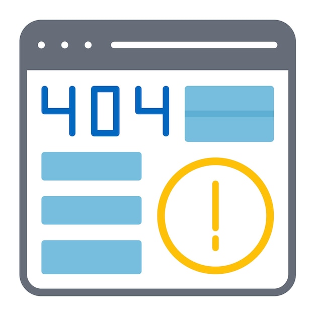 404 error vector illustration style
