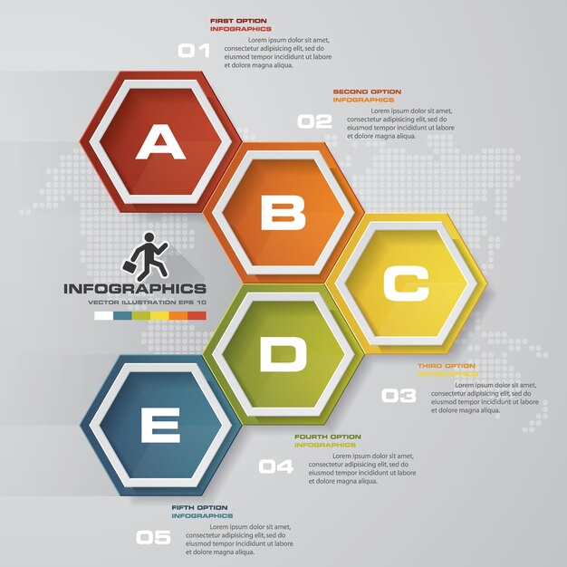 5 options presentation business infographics template