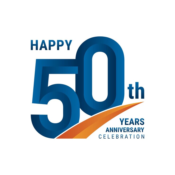 Vector 50th anniversary logo perfect logo design for anniversary celebration vector illustration