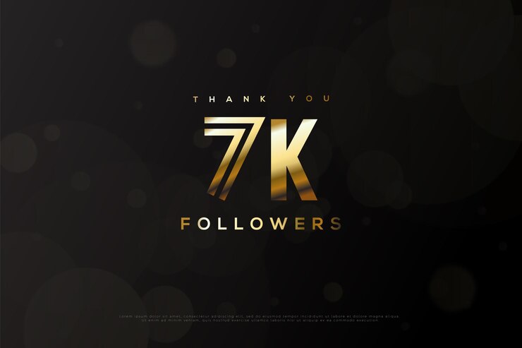 7k followers with shiny flat numbers