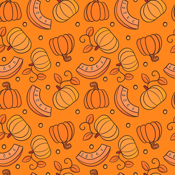 Vector a beautiful and colorful pumpkin pattern perfectly designed for autumn fall decor